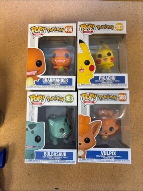 Funko Pop! Pokémon Starter Set - Bulbasaur Charmander Pikachu Vulpix